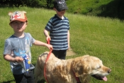 Riley, Jake and Molly at Burton Dassett Country Park