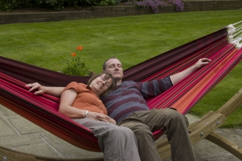 Pen and Nick in the hammock