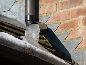 Frozen Downspout