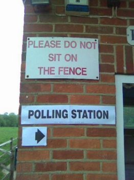 Vote - don't sit on the fence