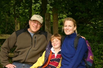 Rick, Jo and Will at the top of Edge Hill